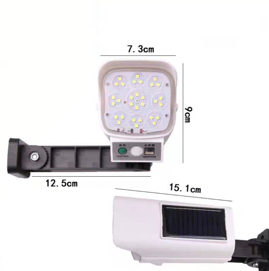 Camera Mô Hình Chống Trộm Cảm Biến 30 Led Sạc Pin Năng Lượng Mặt Trời Chống Nước