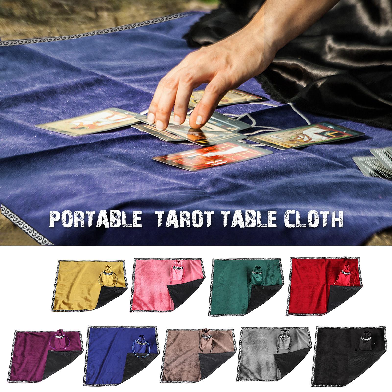 Khăn Trải Bài Tarot Bằng Nhung Chống Trơn Trượt Kèm Túi Đựng Bài Tarot