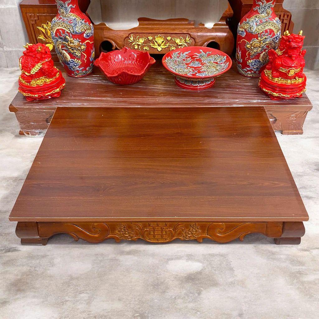 Bàn ô sin nâu RỒNG VIỆT - lựa chọn tuyệt vời cho không gian thờ cúng và lễ vật của bạn