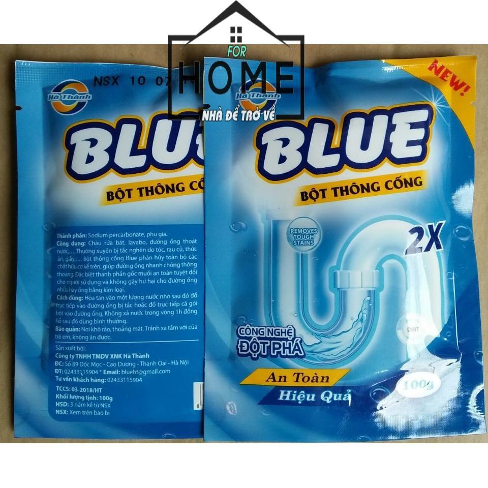 Combo 2 gói Bột thông cống BLUE tẩy rửa siêu sạch
