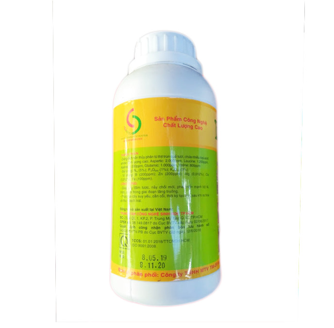 Bộ phân bón hữu cơ sinh học - dịch trùn quế tốt lá và kích thích ra hoa - Bio 01+04(2 chai x 500ml)