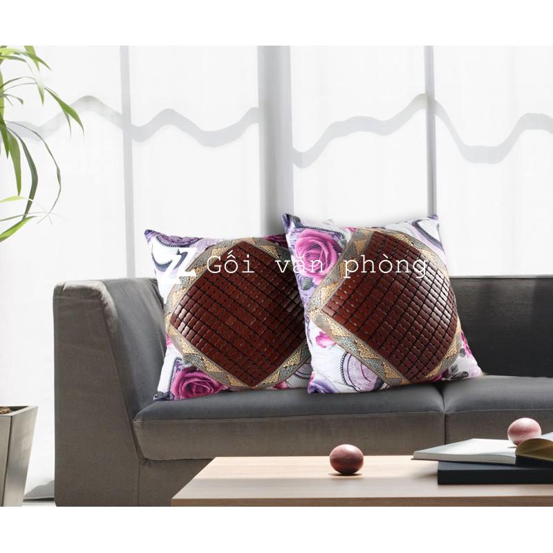 Gối tựa lưng sofa mắt trúc mát cực đẹp size 50x50cm