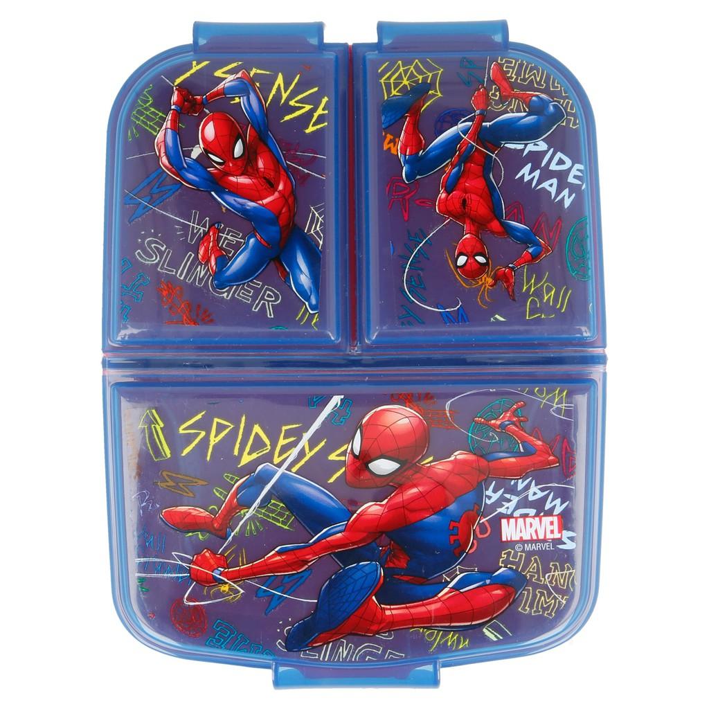 Hộp Sandwich SieuKid Multi Compartment Spider-Man Graffiti Chính Hãng