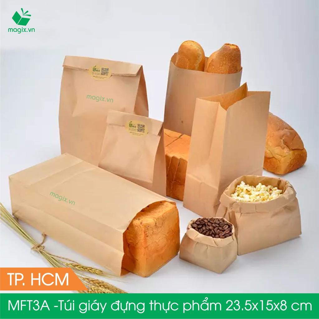 Combo 50 Túi giấy đựng thực phẩm Túi giấy bánh mì