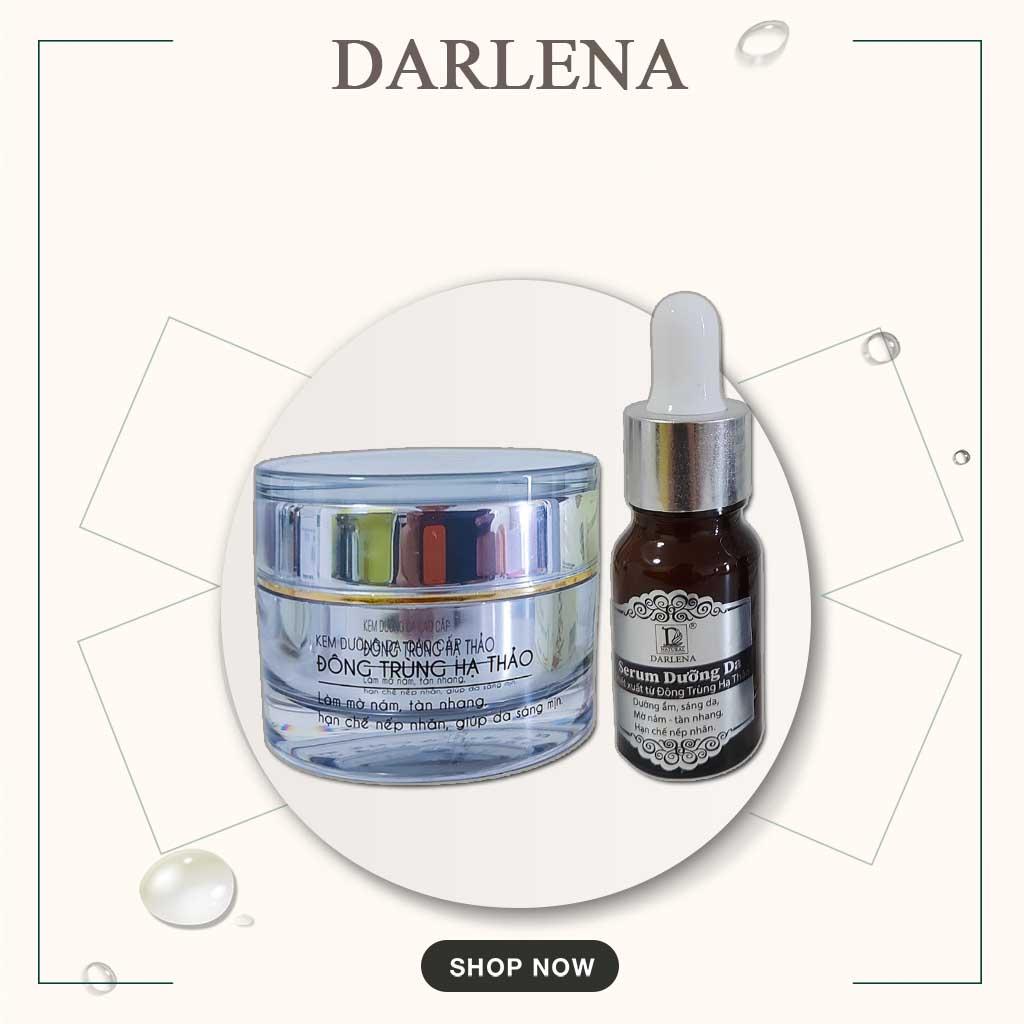 Combo dưỡng sáng da mờ nám DARLENA ( 1 Serum dưỡng da DARLENA 10ml và 1 Kem dưỡng da cao cấp Đông Trùng Hạ Thảo 25g)