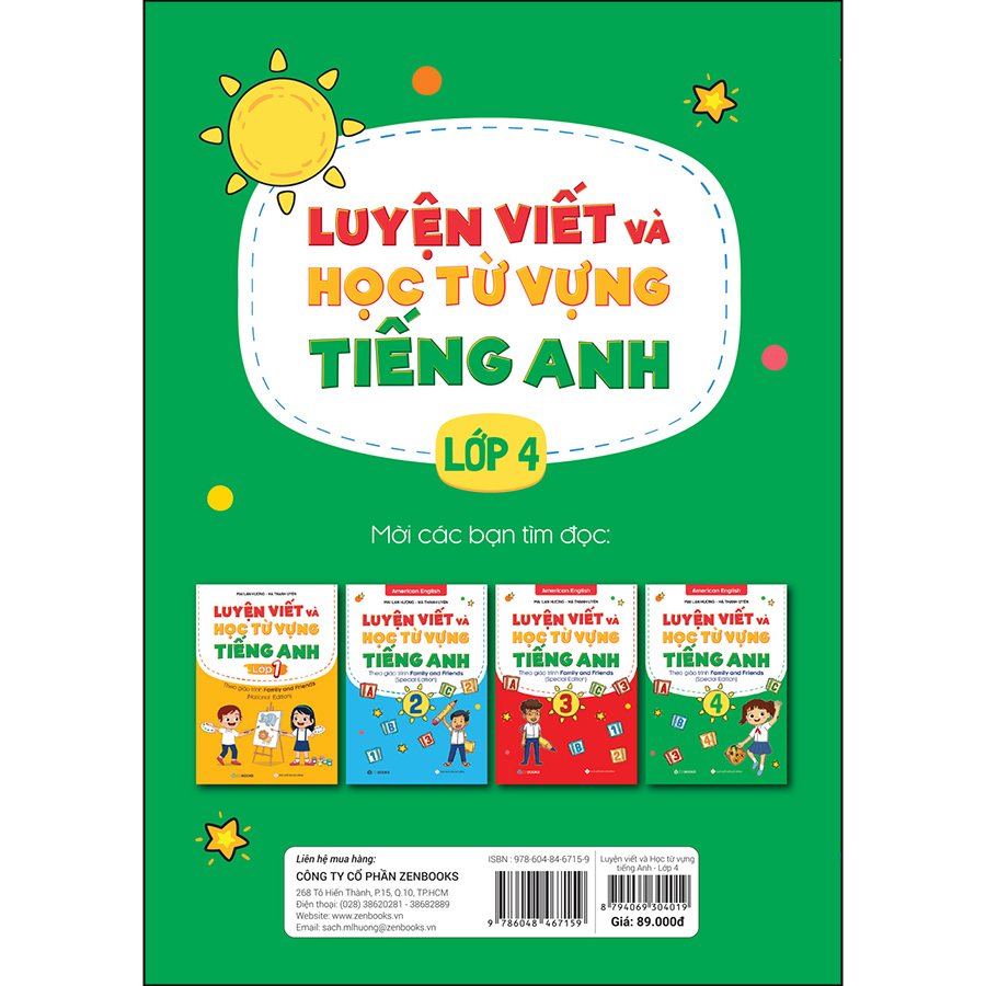 Luyện Viết Và Học Từ Vựng Tiếng Anh Lớp 4 – Theo Chương Trình Family And Friends (Special Edition)