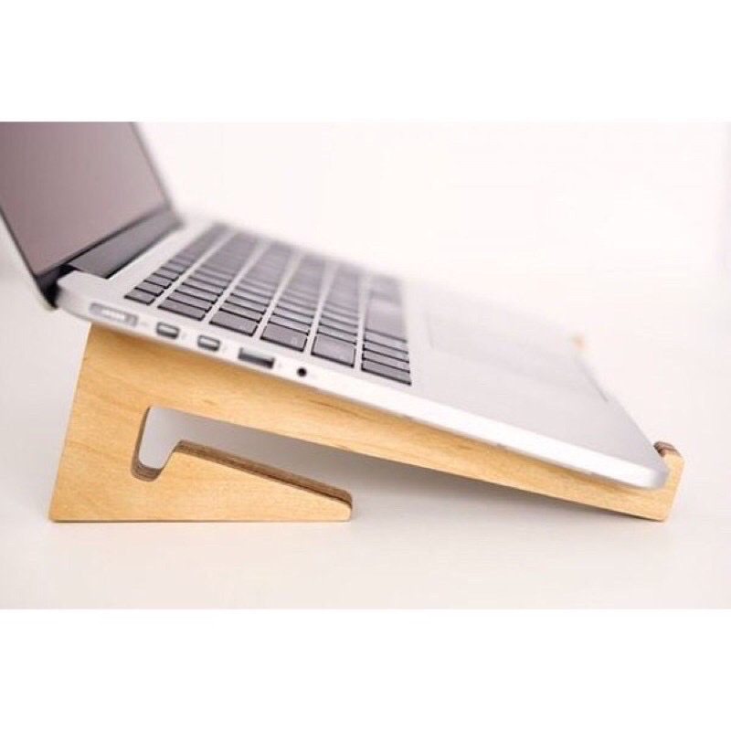 Giá kê macbook, Kệ laptop bằng gỗ cao su NGON - BỔ - RẺ