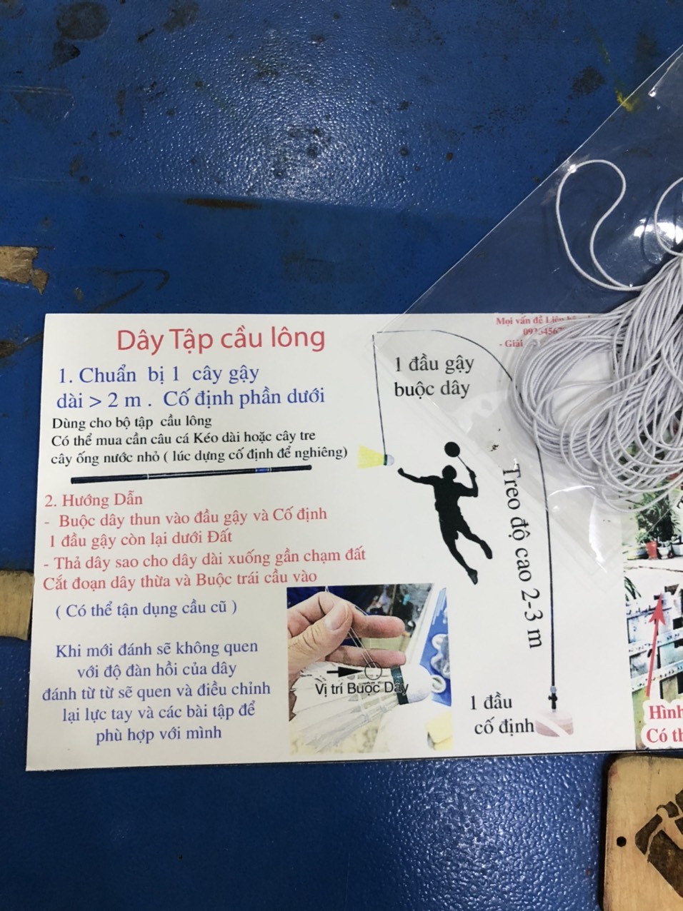 Dây Thun Tập phản xạ cầu Lông - Tập luyện Cầu Lông - Trái cầu Lông Bay Ngược - Tập Cầu Lông tại nhà