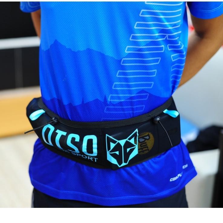 Đai chạy bộ OTSO Running Belt Black/Turquoise - Đen xanh