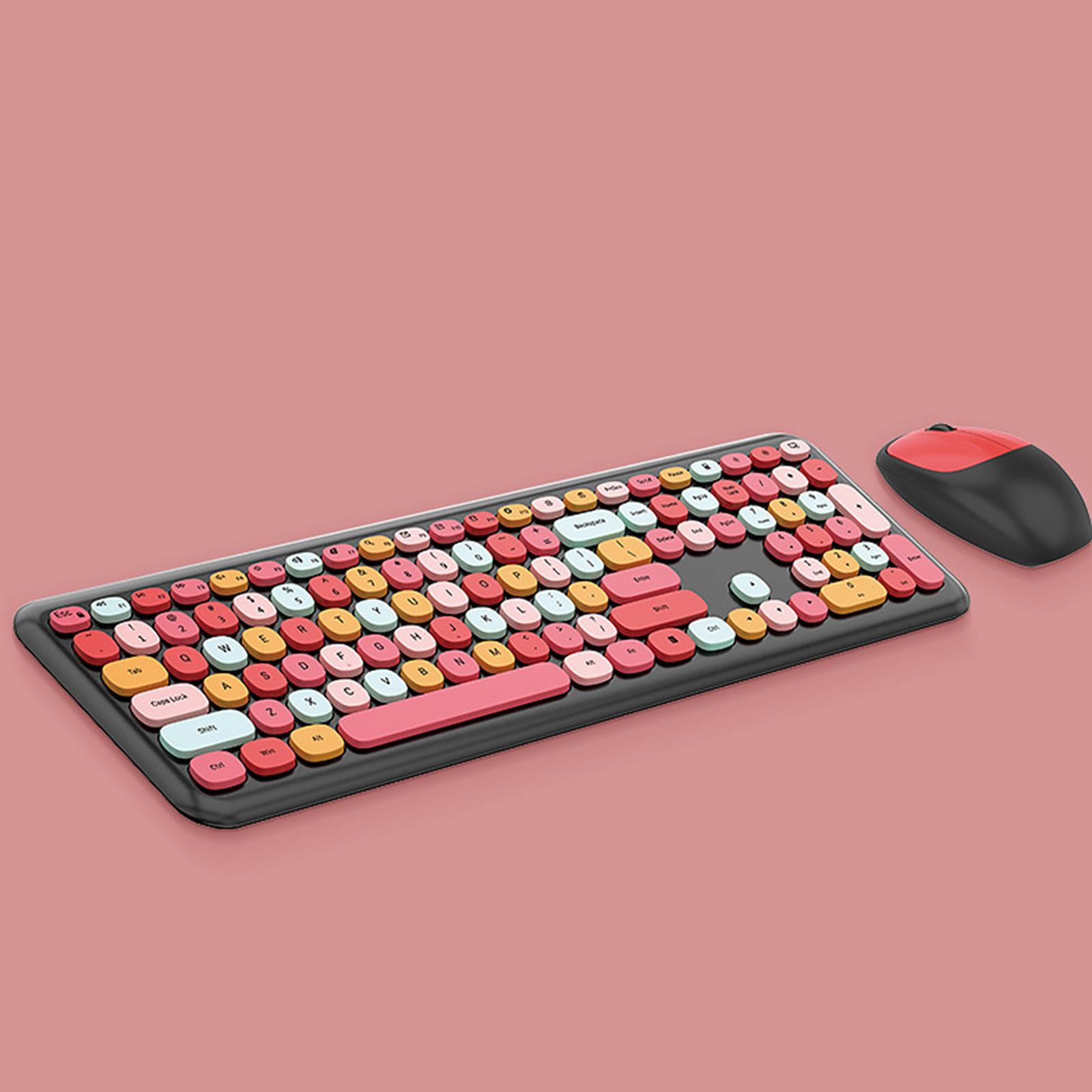 Mini Multi-Colour Wireless 2.4G Keyboard Mouse Set for Computer