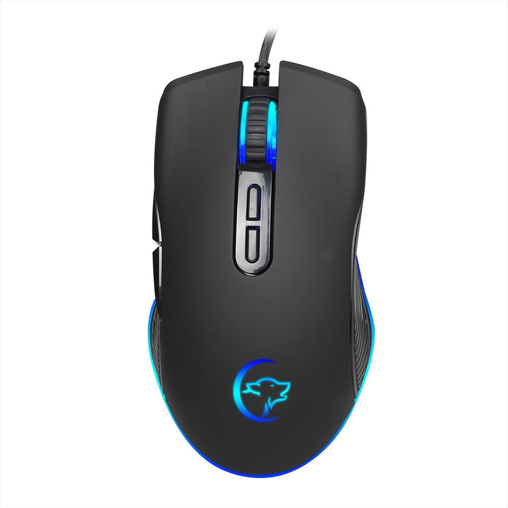 Chuột chơi game có dây YWYT G830 Chuột với 4 DPI có thể điều chỉnh Ánh sáng đầy màu sắc cho máy tính xách tay PC Màu đen