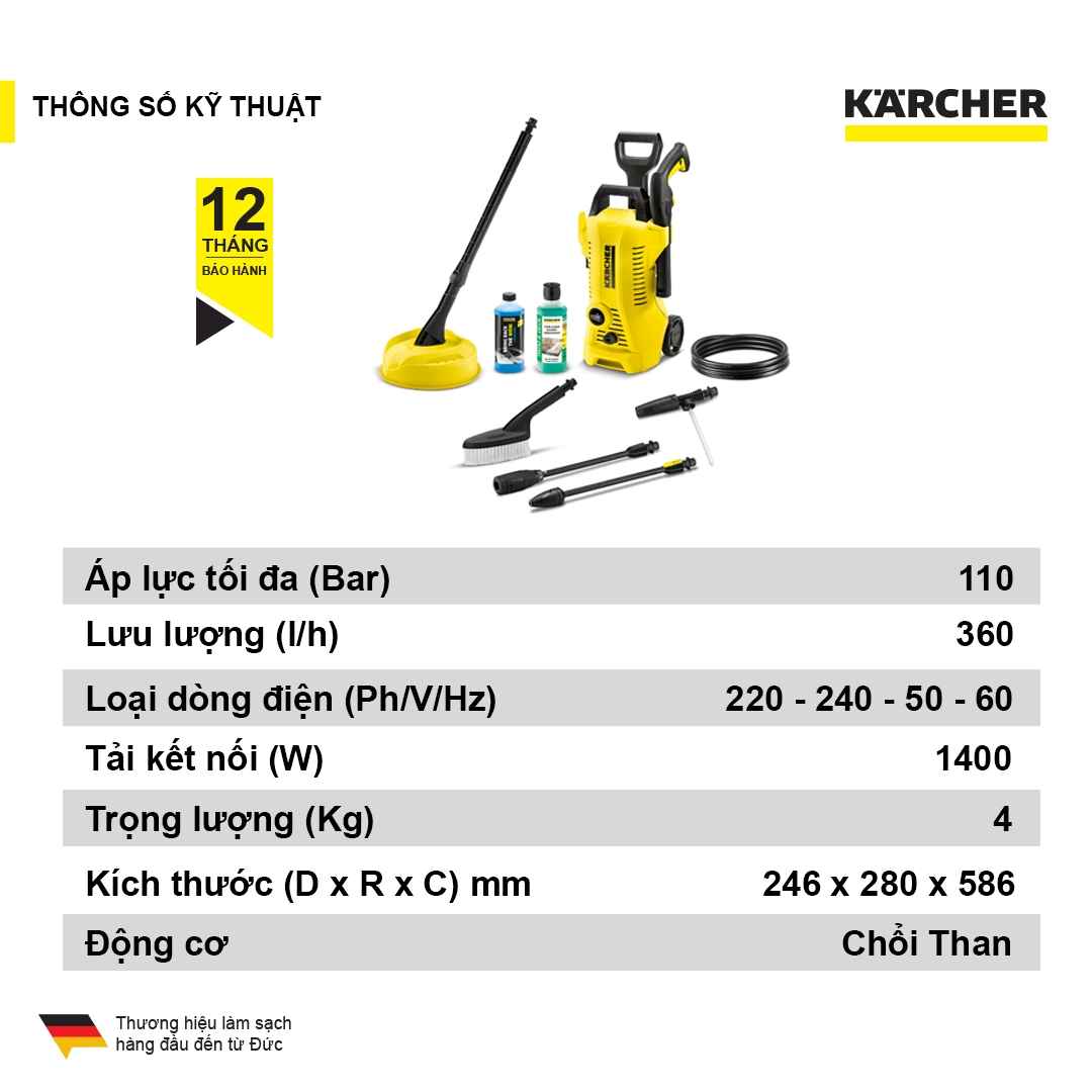 Hình ảnh Máy phun rửa áp lực cao Karcher K 2 Power Control Car & Home