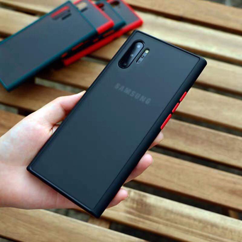 Ốp lưng trong nhám Samsung Galaxy Note 10 Plus viền dẻo màu chống sốc