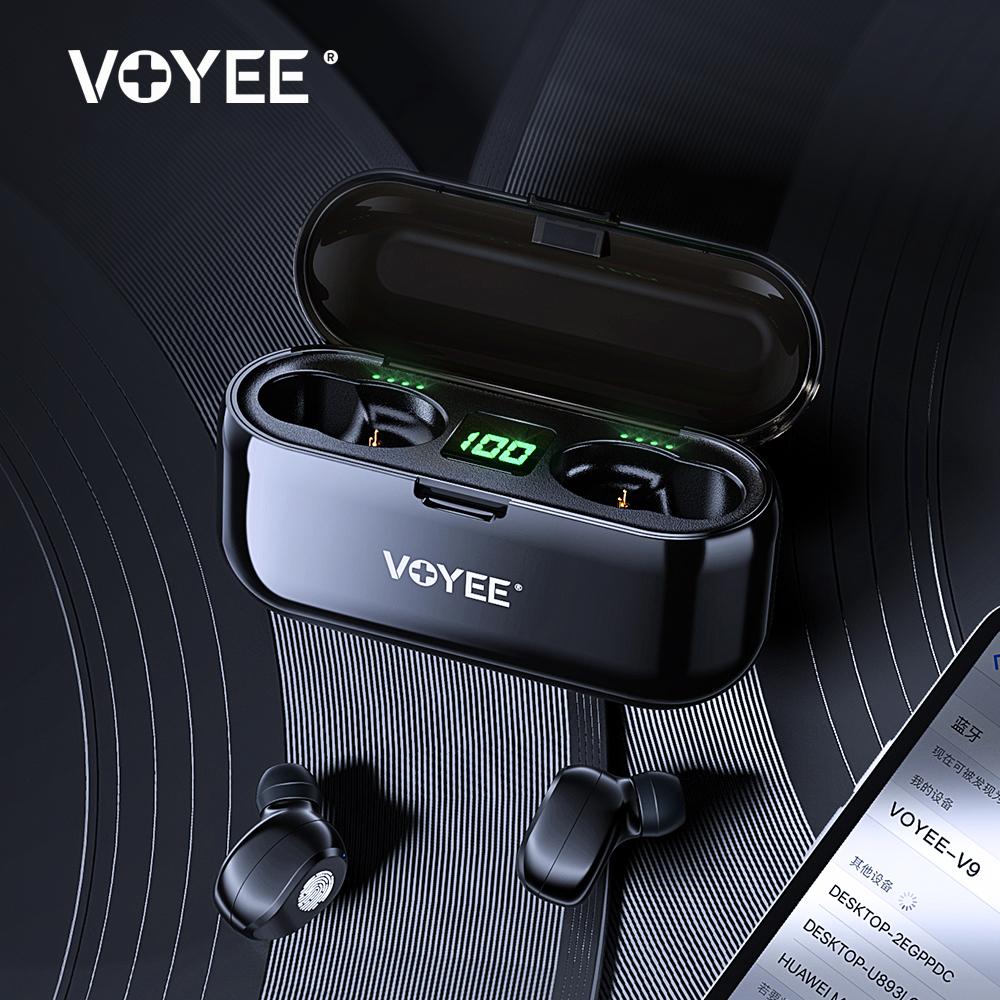 Tai nghe Bluetooth Voyee V9 Tai nghe không dây Tai nghe không dây Tai nghe không dây tai nghe tai nghe Touch Touch Touch Touch với hộp sạc
