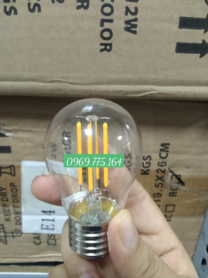Bóng Đèn Led EDISON G45 Đèn dây tóc, Ánh sáng vàng loại tốt