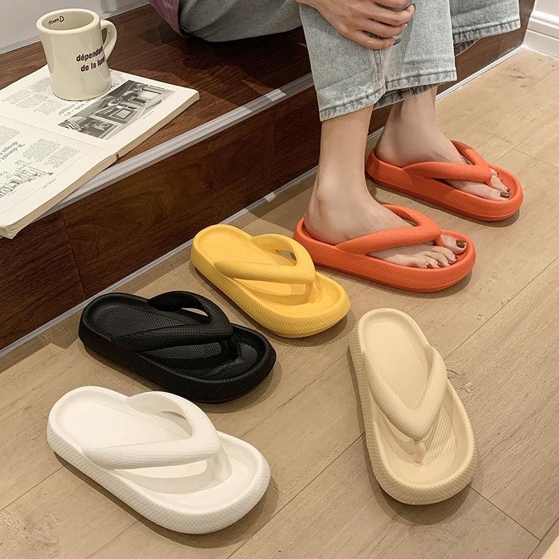 [CHẤT LIỆU CAO SU SIÊU BỀN] Dép nữ xỏ ngón đế mềm chống trượt, màu sắc dễ thương thích hợp đi biển G1063 - ĐEN