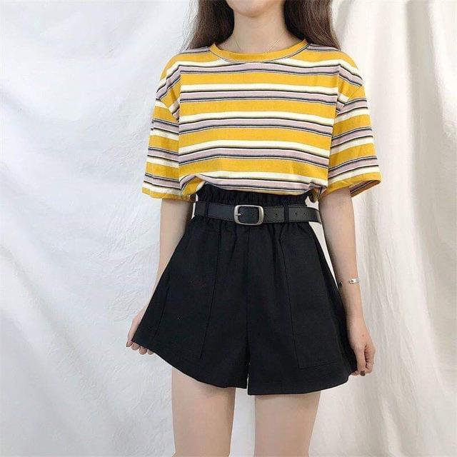 Quần short kaki ống rộng TẶNG KÈM THẮT LƯNG
