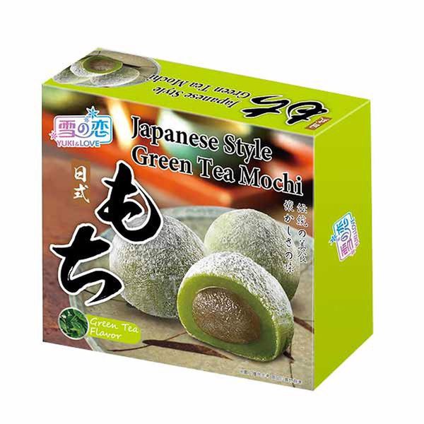 Bánh Mochi Nhân Trà Xanh Japanese Style Green Tea Mochi - Hộp 140g