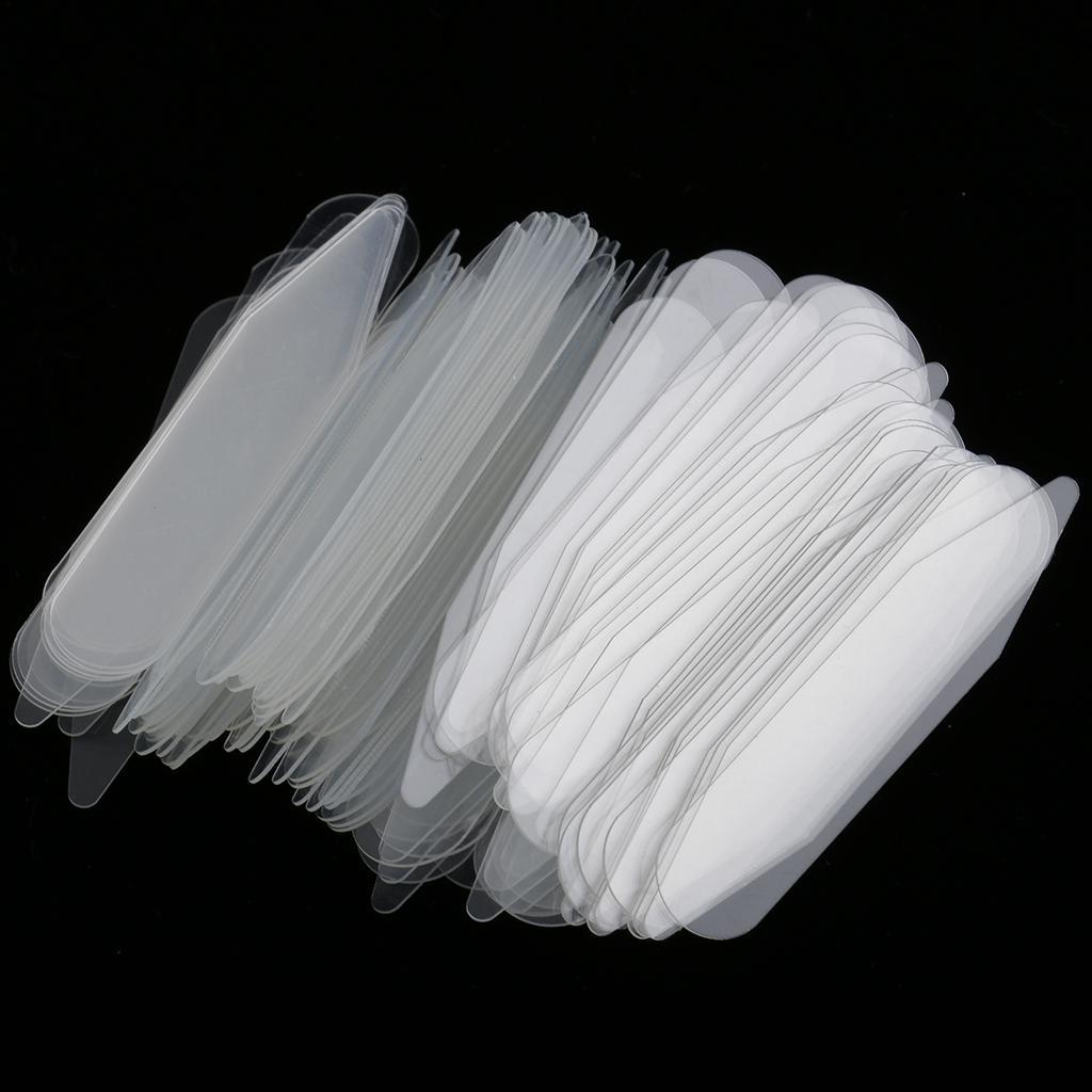 200 Pieces Plastic Clear Collar Stays Support Bones Stiffeners for Men Womens Accessories 5x1cm