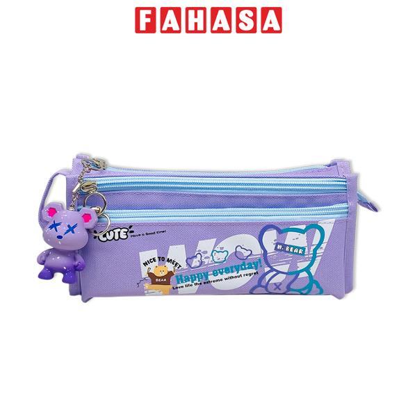 Bóp Viết Vải Happy Everyday - Yescholar 9205 - Màu Tím