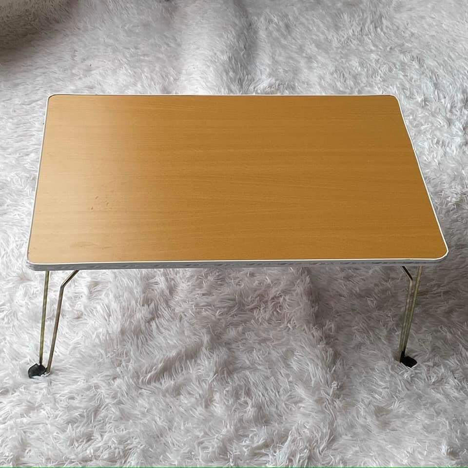 Bàn Học Làm Việc Xếp Gấp Gọn Vân Gỗ Cao Cấp 40x60x28cm (RxDxC) Đa Năng Mặt Gỗ MDF Chân Sắt Bóp Ngồi Bệt Sinh Viên Học Sinh