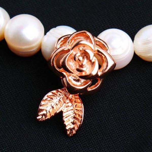 5pcs Rose Flower Magnetic Clasps Hooks Connectors Jewelry Findings Rose Gold