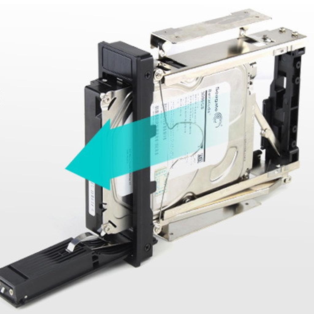 4x 3.5" Trayless Hot Swap SATA Mobile Rack Backplane Enclosure for 3.5 HDD