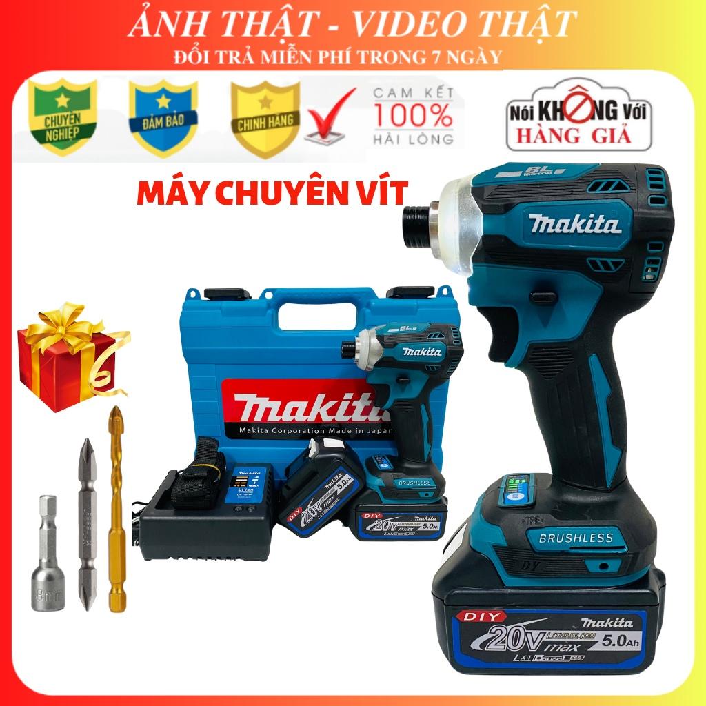 Máy bắn vít Makita không chổi than - máy chuyên vít MAKITA 2 pin khủng 10 cell - máy bắn vít chuyên nghiệp
