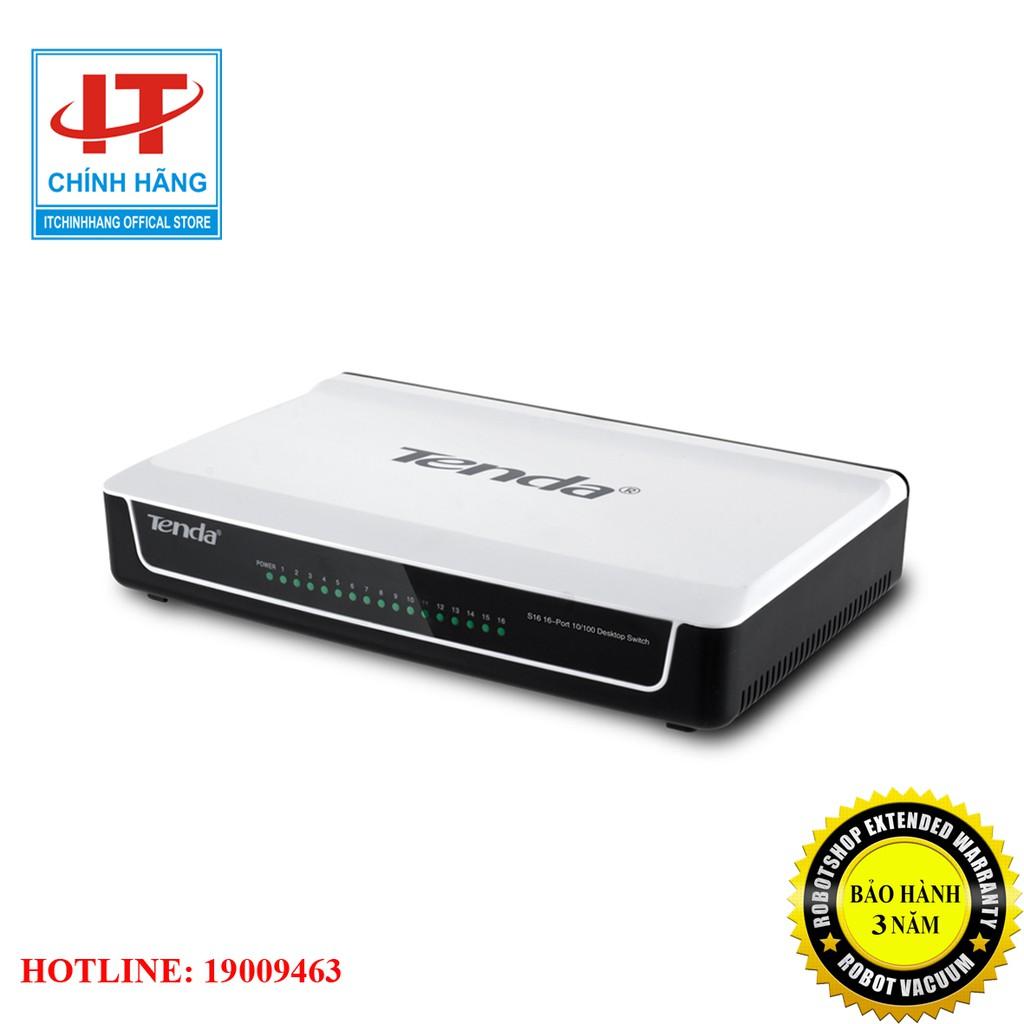 Bộ chia mạng 16 cổng tốc độ 100mb/s TENDA S16 - Hàng Chính Hãng