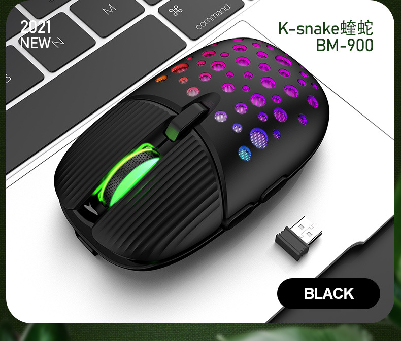 Chuột không dây Wireless 2.4gb pin sạc, có đèn led RGB phát sáng