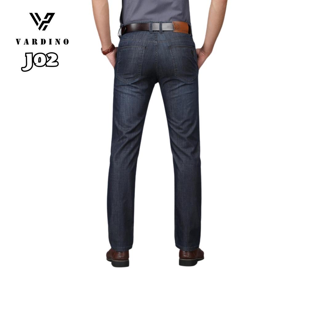 Quần jean nam trung niên Vardino vải mịn lạnh cao cấp nhập khẩu nguyên chiếc kiểu công sở giặt không phai không bai giãn J01, J02