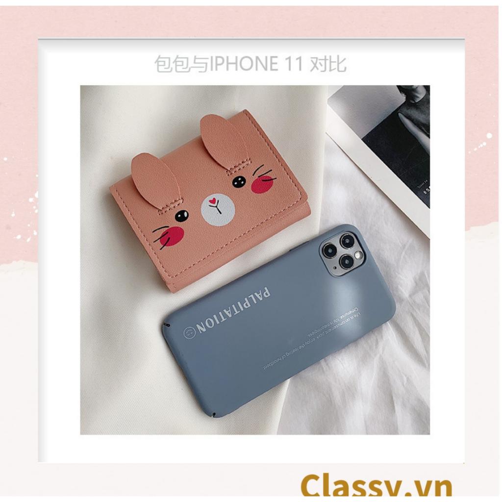 Ví bóp nữ Classy mini ngắn gấp 3 nhỏ gọn có thể bỏ túi, hình chú heo T699