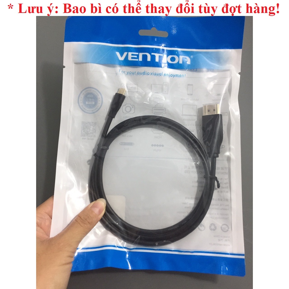 Cáp chuyển type_C male ra DP male hỗ trợ 8K@60Hz Vention CGYBF _ Hàng chính hãng