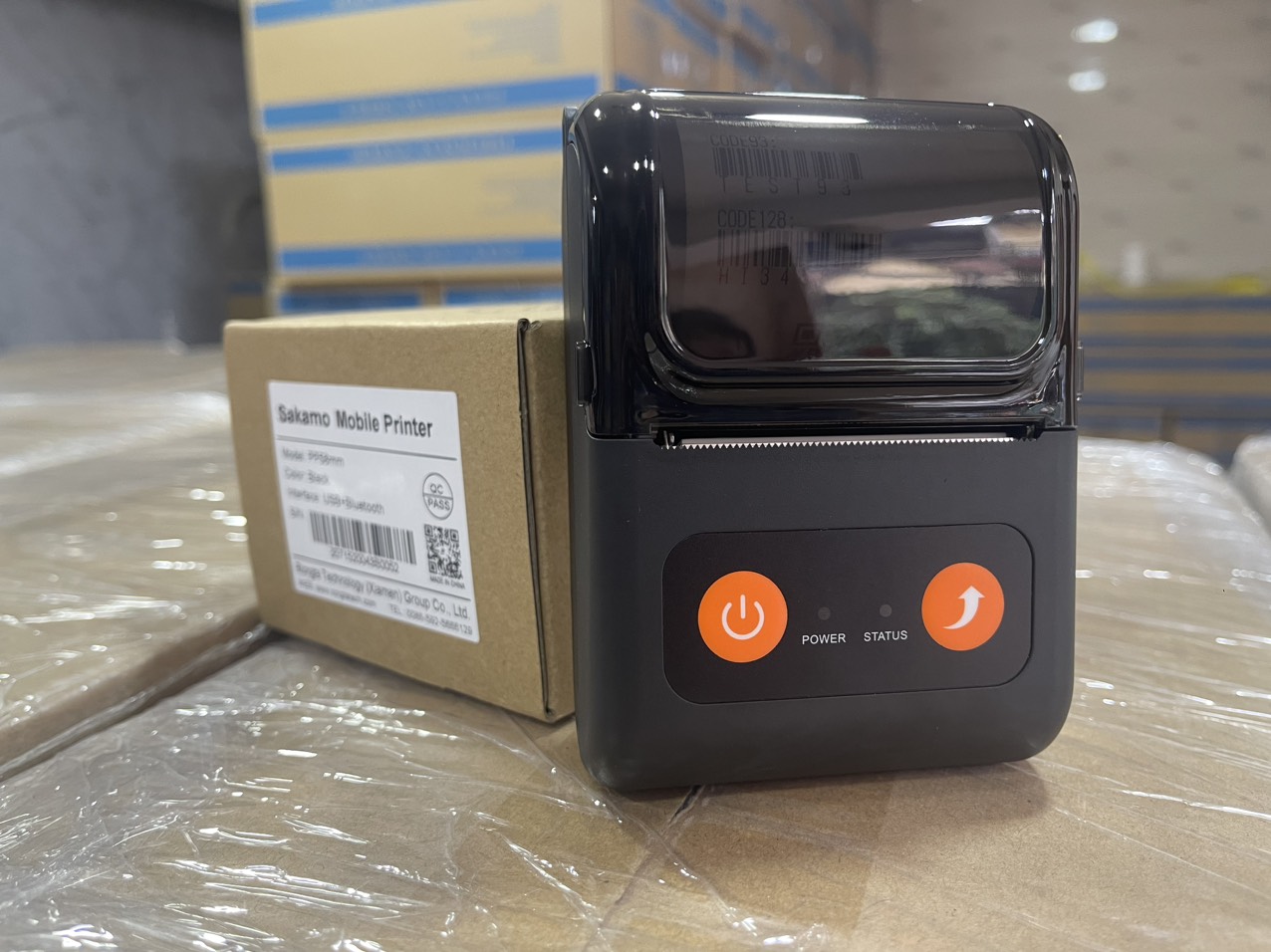Máy in cầm tay RPP02C in hóa đơn, in bill khổ giấy K57 cổng USB + Bluetooth in bill bằng điện thoại và máy tính - Hàng Chính Hãng