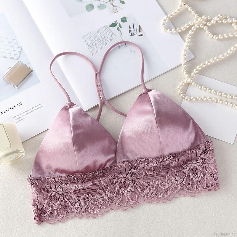 Women Beauty Back Lace Tube Top Camisole Padded Bra