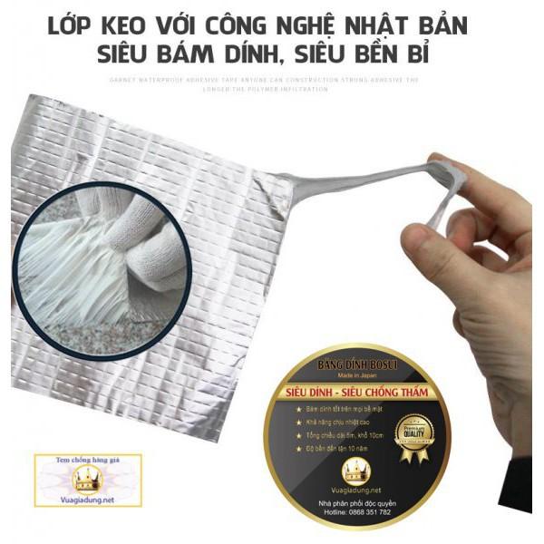 BĂNG KEO SIÊU DÍNH CHỐNG THẤM 5cmx5m NHẬT BẢN - (mẫu xám bạc)