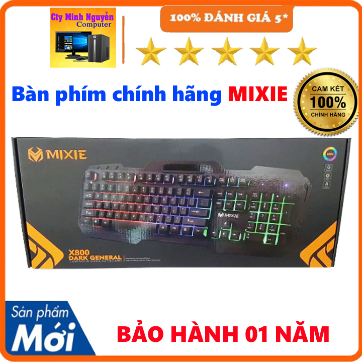 Bàn phím máy tính có dây MIXIE X800 có đèn led - Hàng chính hãng