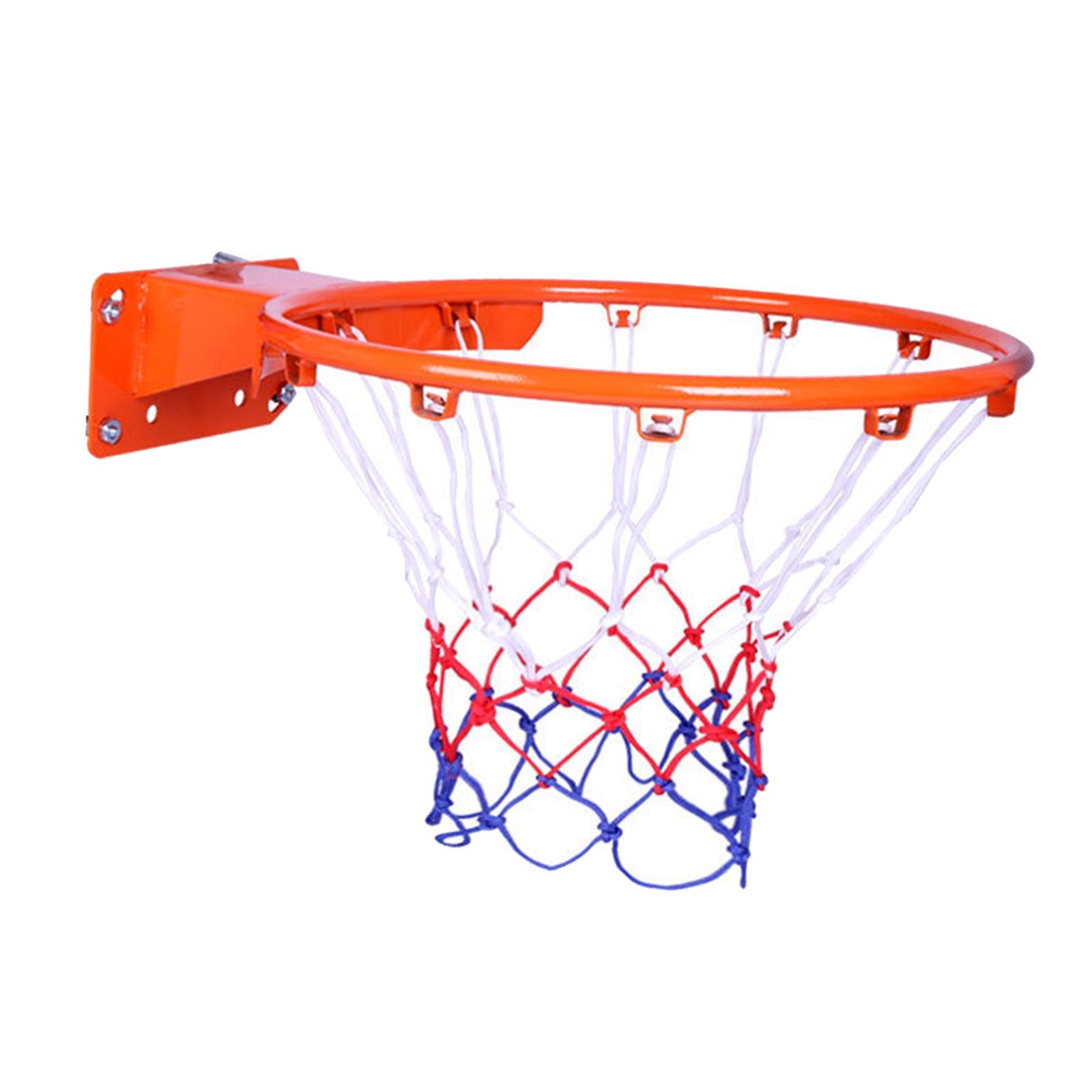 Basketball Hoop Set Wall Mounted Steel Frame Basketball Rim Outdoor Games