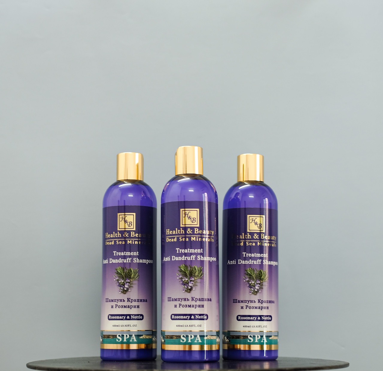 Dầu gội dành cho tóc gàu - Rosemary & Nettle Shampoo for Anti Dandruff Hair 400ml - Health and Beauty Dead Sea Minerals - Israel