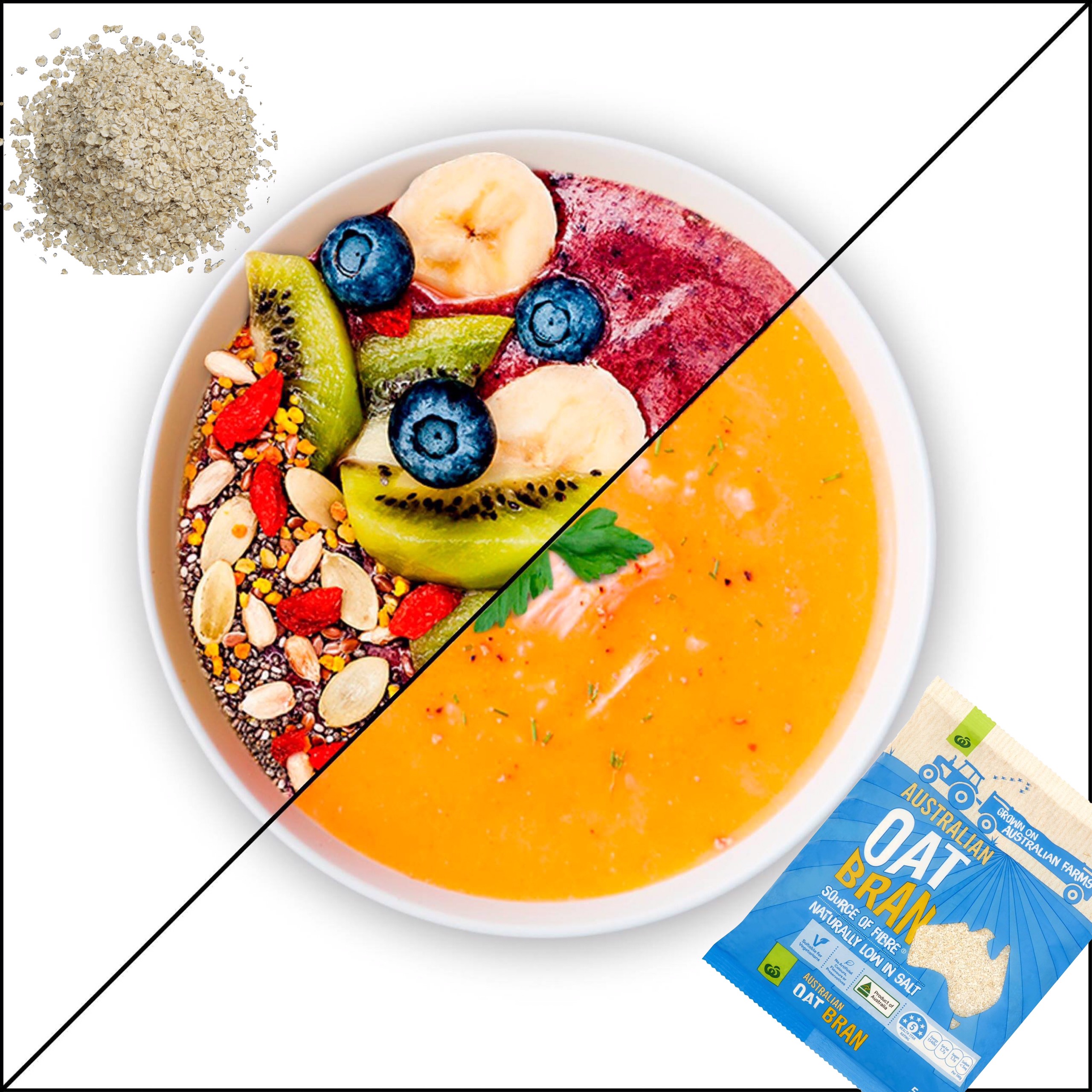Yến Mạch Ăn Liền Woolworths Oat Bran - Phù Hợp Ăn kiêng, Giúp Giảm Cân, Giảm Cholesterol Trong Máu, Kiểm Soát Đường Máu, Tăng Cường Miễn Dịch - Bịch 500gr
