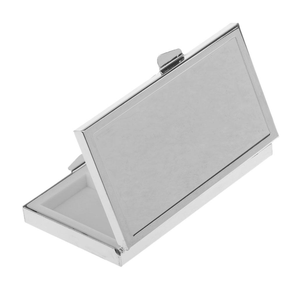 2 Pieces Mini Travel Metal Pill Tablet Box Medicine Organizer Container Case