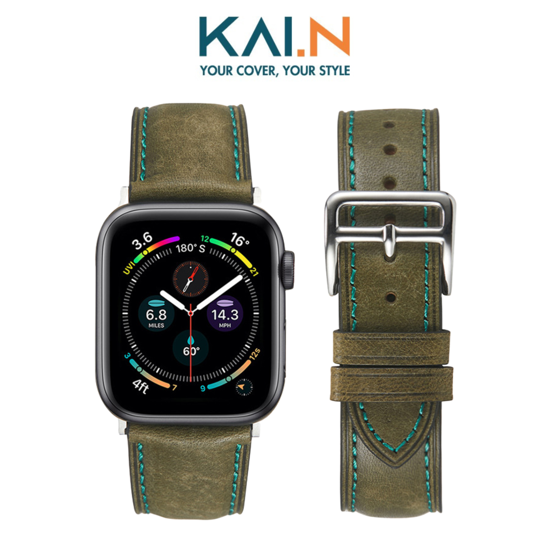 Dây Da Dành Cho Apple Watch Ultra / Apple Watch Series 1-8/SE/SE 2022 Kai.N_Classic Italia Leather - Hàng Chính Hãng