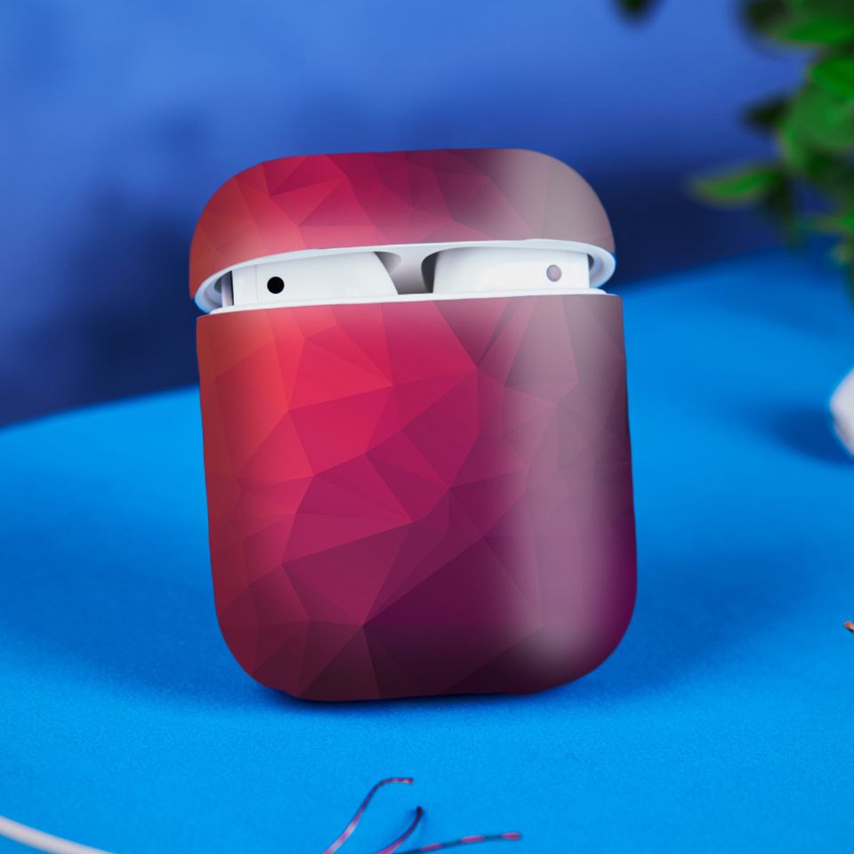 Miếng dán skin chống bẩn cho tai nghe AirPods in hình Vân kim cương - BG0003 (bản không dây 1 và 2)