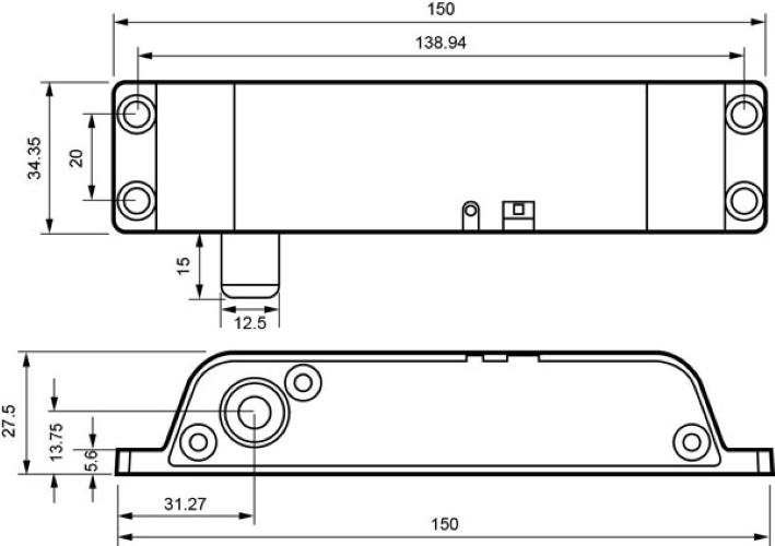 Khóa cửa điện chốt thả gắn bề mặt Pegasus DA-15