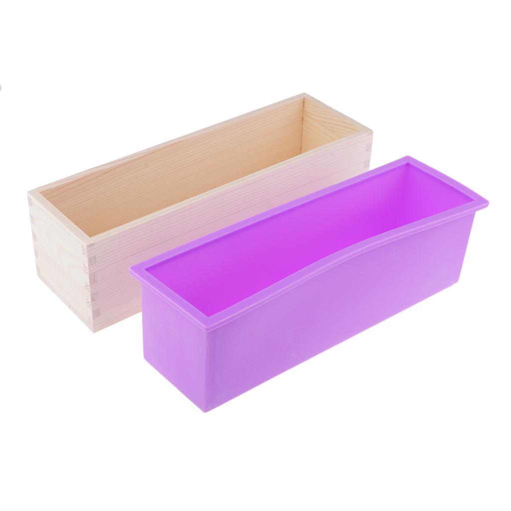 Adjustable Wooden Soap Loaf Cutter Planer + Rectangle Silicone Soap Mould + 2pcs Wavy & Straight DIY Making Loaf Cake Soap Cutter