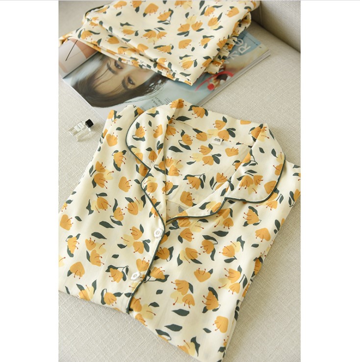 Đồ Bộ Mặc Nhà, Pijama Nữ Dài Tay Azuno AZ1809 Chất Liệu Cotton Lụa Chất Mát(Kèm ảnh thật