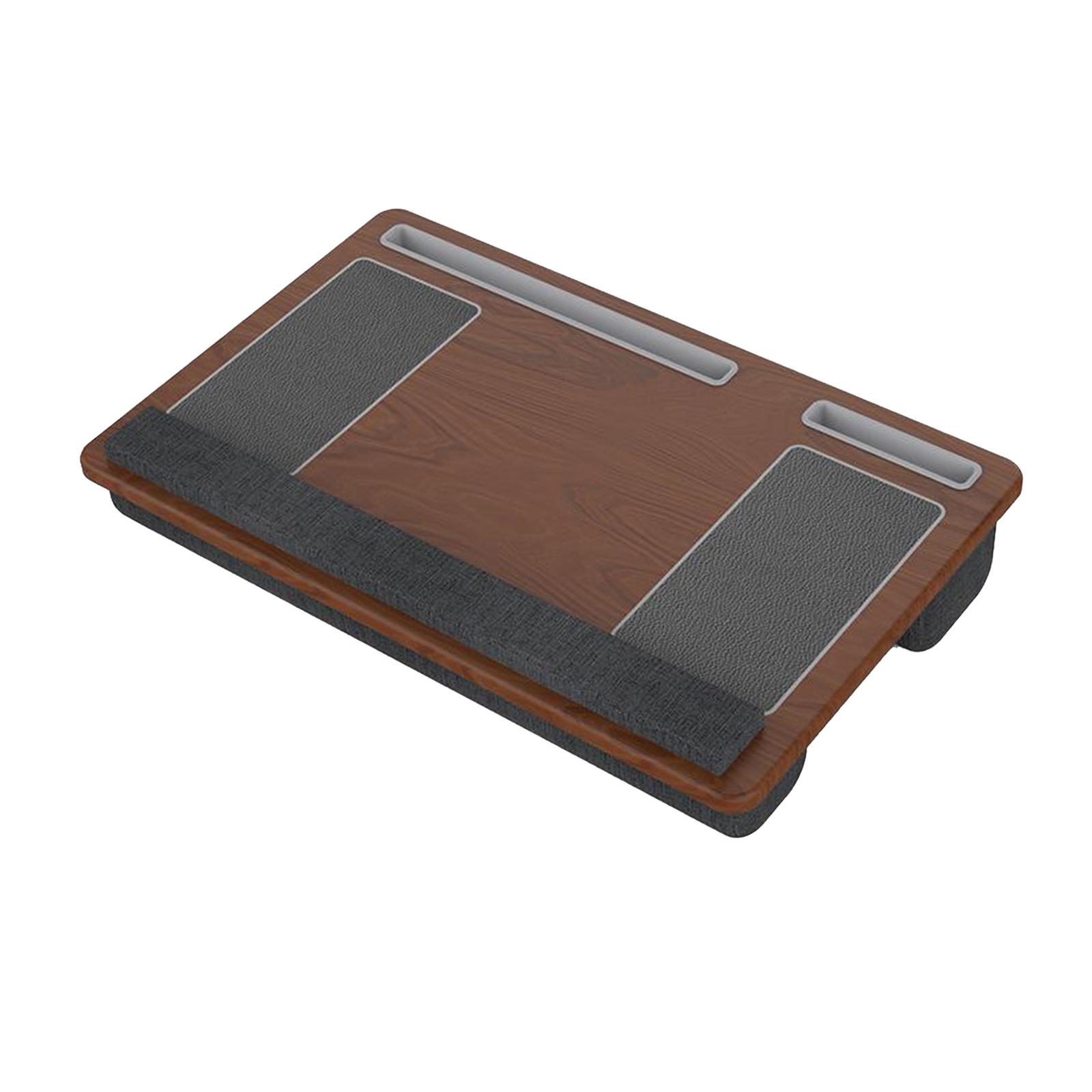 Portable Lazy Laptop Table Stand with Wrist Rest for Couch Floor Brown