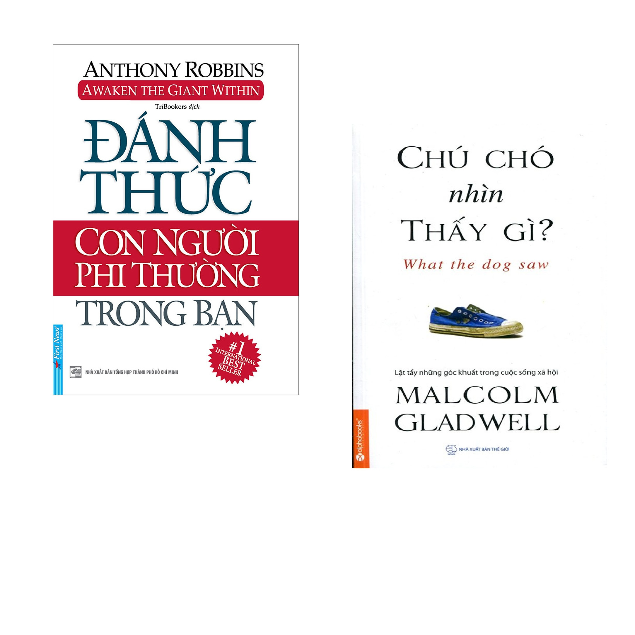 Combo 2 cuốn sách Đánh Thức Con Người Phi Thường Trong Bạn  Chú chó nhìn thấy gì