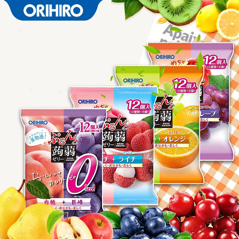 Thạch Orihiro vị Nho và Đào bịch 240g