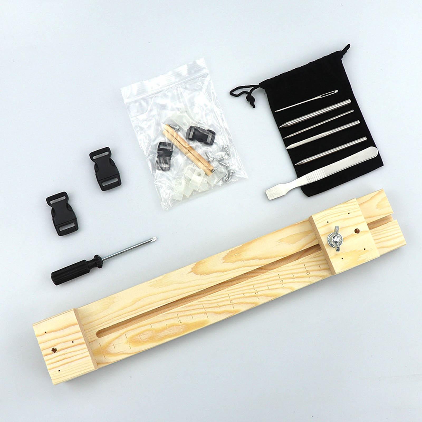 Paracord Jig Bracelet Maker, Adjustable Length, with Buckle, Wristband Maker Paracord Braiding Weaving DIY Crafts Kit